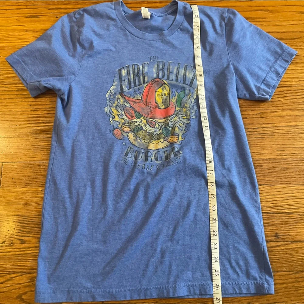 The Cherry Cricket Burger Restaurant Denver, CO Blue Graphic T-Shirt